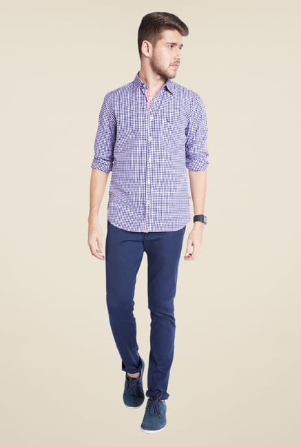 Parx Blue Checks Shirt Parx Blue Checks Shirt