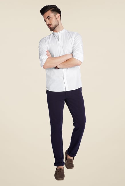 Parx White Solid Shirt Parx White Solid Shirt