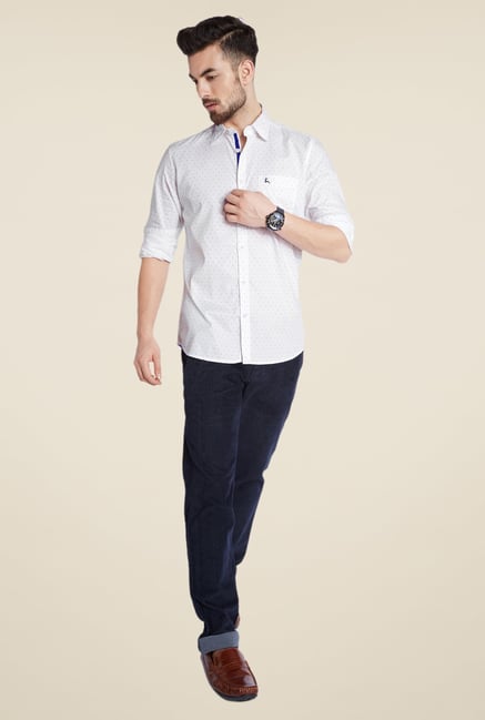 Parx White Printed Shirt Parx White Printed Shirt