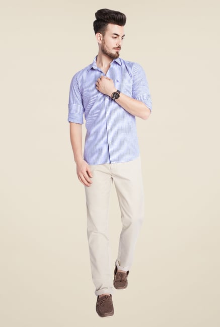 Parx Blue Striped Shirt Parx Blue Striped Shirt