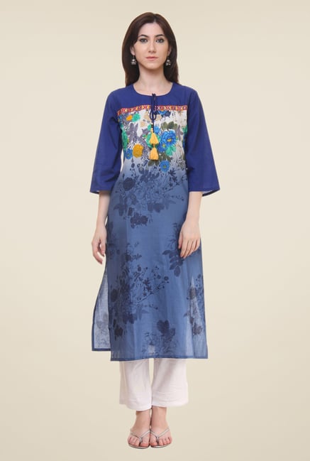 Shree Blue Printed Kurta Shree Blue Printed Kurta