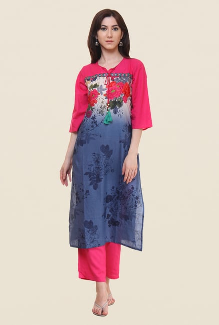 Shree Blue Printed Kurta Shree Blue Printed Kurta