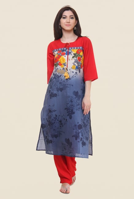 Shree Blue Printed Kurta Shree Blue Printed Kurta