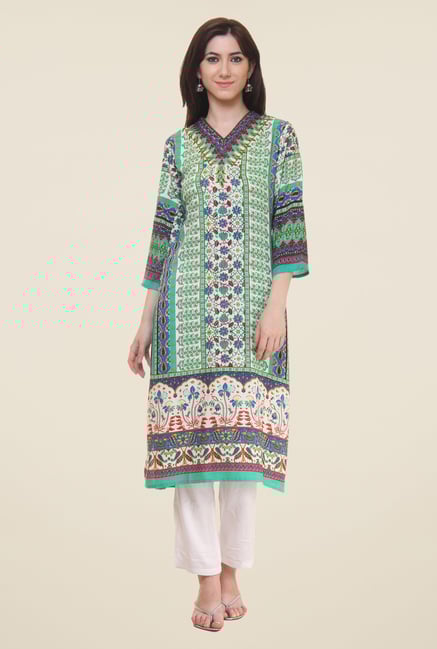 Shree Multicolor Printed Kurta Shree Multicolor Printed Kurta