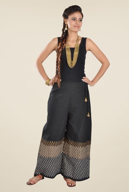 9rasa Grey Aztec Print Palazzos 9rasa Grey Aztec Print Palazzos