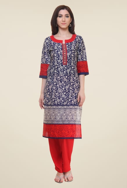 Shree Navy Printed Kurti Shree Navy Printed Kurti