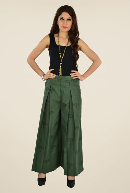 9rasa Green Printed Palazzos 9rasa Green Printed Palazzos