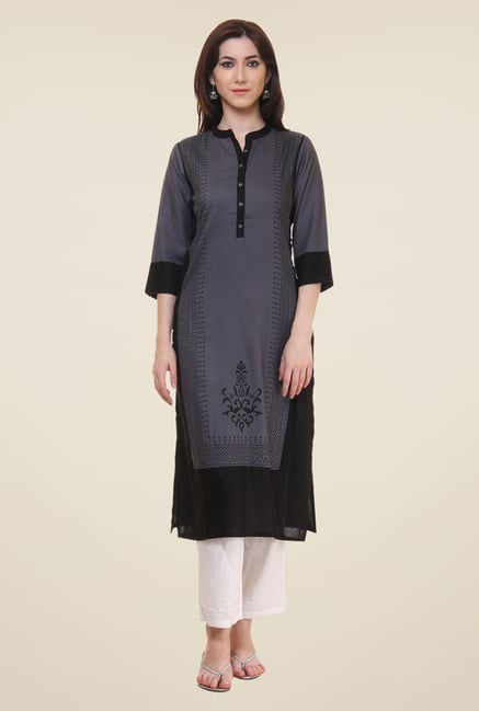 Shree Grey Printed Kurti Shree Grey Printed Kurti