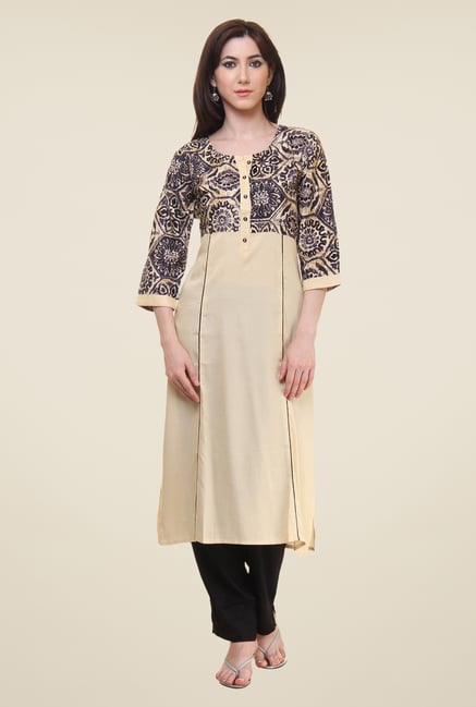 Shree Black Floral Print Kurti Shree Black Floral Print Kurti
