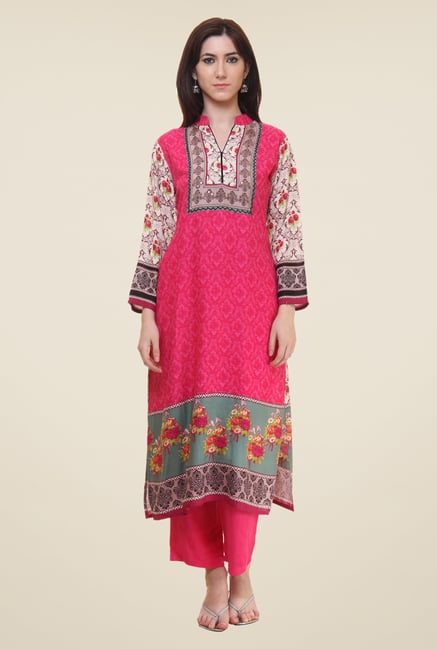 Shree Pink Printed Kurta Shree Pink Printed Kurta