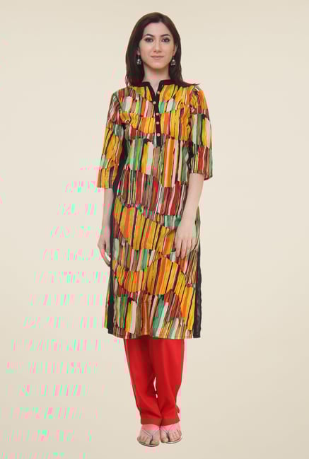 Shree Multicolor Printed Kurti Shree Multicolor Printed Kurti