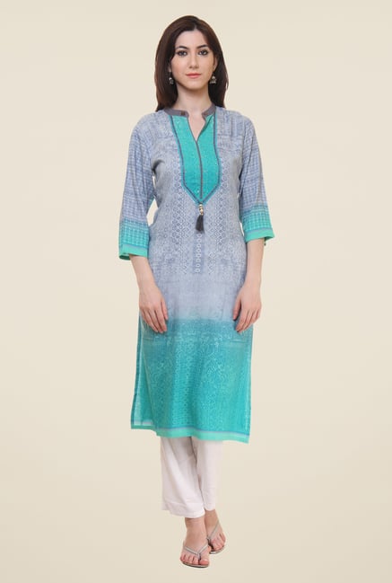 Shree Grey Printed Kurta Shree Grey Printed Kurta