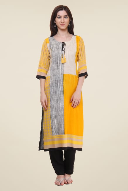 Shree Mustard Printed Kurti Shree Mustard Printed Kurti