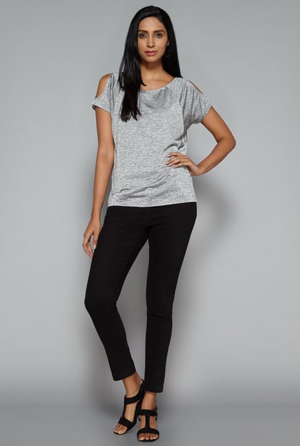 LOV by Westside Grey Goldy Top LOV by Westside Grey Goldy Top