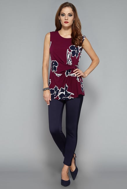 Wardrobe by Westside Maroon Ambler Blouse Wardrobe by Westside Maroon Ambler Blouse