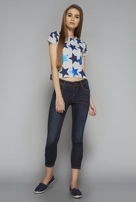 Nuon by Westside Grey Printed T Shirt Nuon by Westside Grey Printed T Shirt