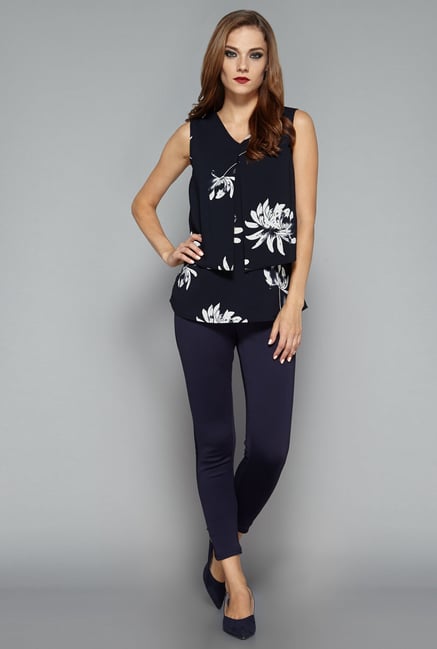 Wardrobe by Westside Navy Sheldie Blouse Wardrobe by Westside Navy Sheldie Blouse
