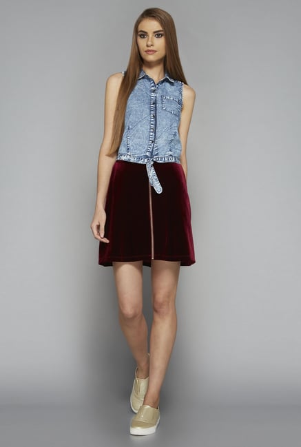 Nuon by Westside Blue Josef Blouse Nuon by Westside Blue Josef Blouse