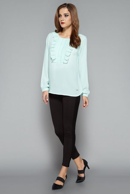 Wardrobe by Westside Light Green Liandra Blouse Wardrobe by Westside Light Green Liandra Blouse