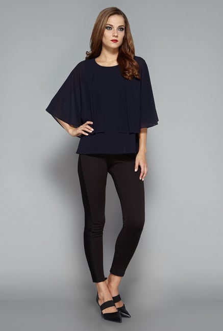 Wardrobe by Westside Navy Phase Blouse Wardrobe by Westside Navy Phase Blouse