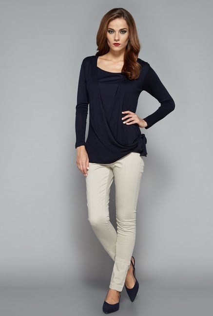 Wardrobe by Westside Navy Solid Cardigan Wardrobe by Westside Navy Solid Cardigan