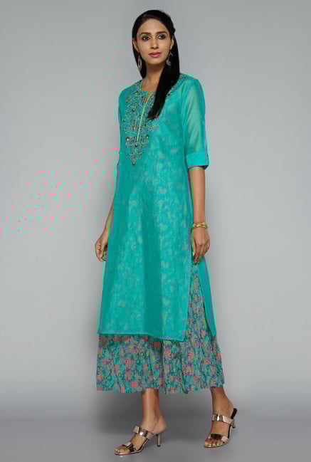 Vark by Westside Green Embroidered Suit Set Vark by Westside Green Embroidered Suit Set