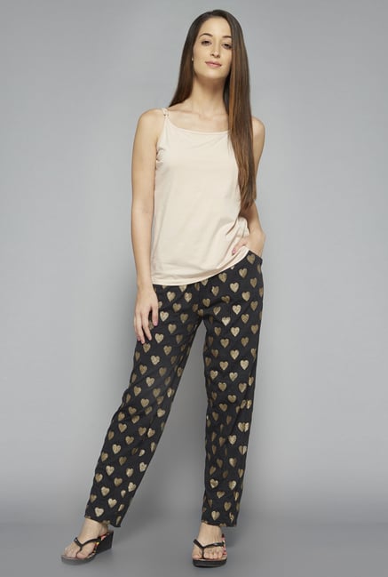 Intima by Westside Grey Heart Print Pyjama Intima by Westside Grey Heart Print Pyjama