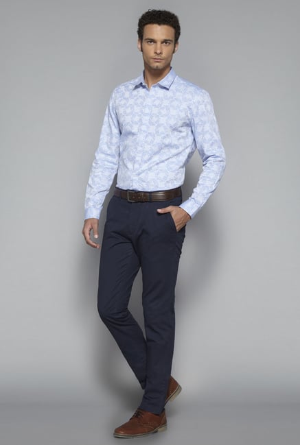Ascot by Westside Blue Slim Fit Shirt Ascot by Westside Blue Slim Fit Shirt