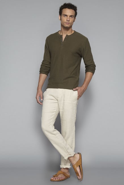 ETA by Westside Olive Slim Fit T Shirt ETA by Westside Olive Slim Fit T Shirt