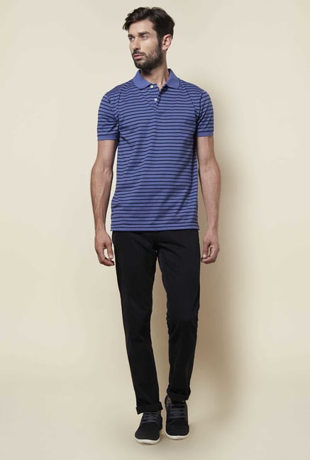 Zudio Indigo Polo T Shirt Zudio Indigo Polo T Shirt