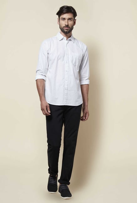 Zudio White Slim Fit Shirt Zudio White Slim Fit Shirt