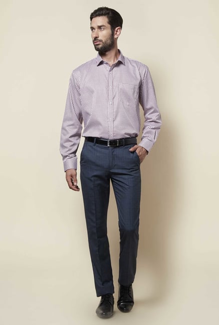 Zudio Dark Blue Slim Fit Trouser Zudio Dark Blue Slim Fit Trouser