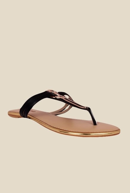 Notion Giorgia Black T-Strap Sandals Notion Giorgia Black T-Strap Sandals