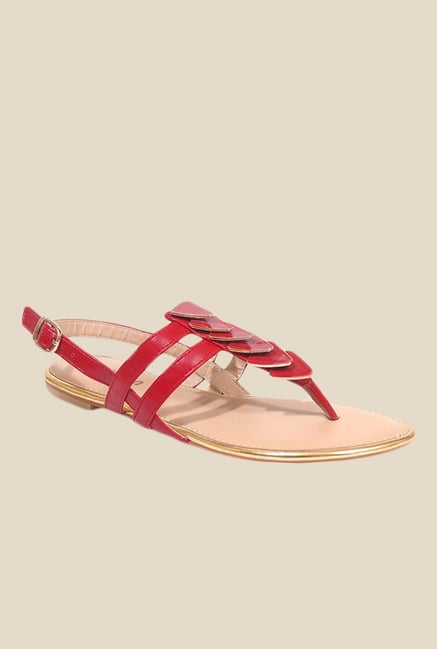 Notion Greta Red Back Strap Sandals Notion Greta Red Back Strap Sandals