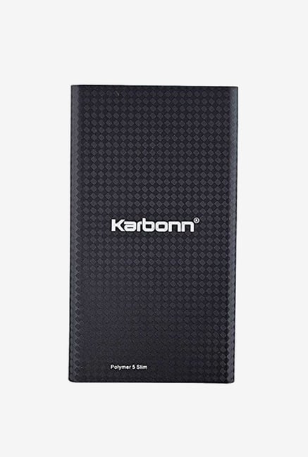 Karbonn Polymer 5 Slim 5000 mAh Power Bank (Black) Karbonn Polymer 5 Slim 5000 mAh Power Bank (Black)