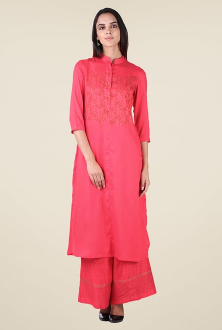 9rasa Coral Printed Kurta Set 9rasa Coral Printed Kurta Set