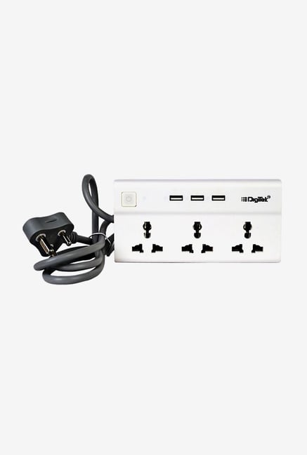 Digitek DS3U3 Three Port Power Converter Socket (White) Digitek DS3U3 Three Port Power Converter Socket (White)