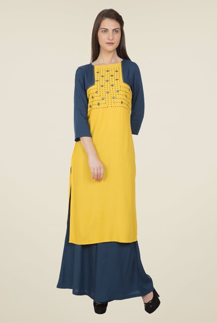 Desi Belle Blue Solid Palazzos Desi Belle Blue Solid Palazzos
