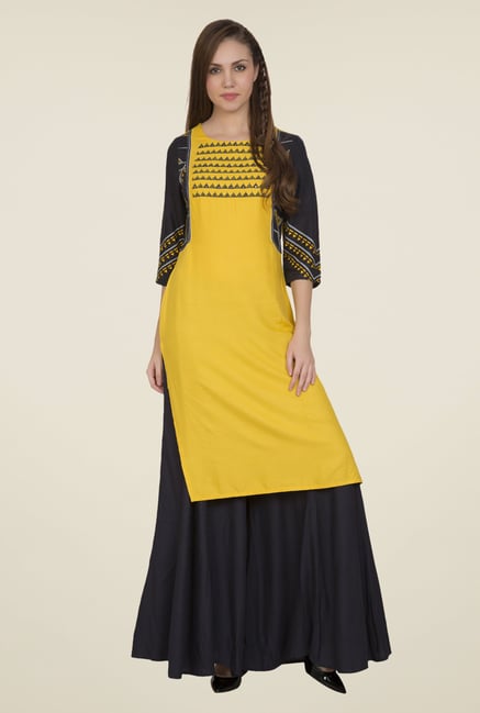 Desi Belle Black Solid Palazzos Desi Belle Black Solid Palazzos