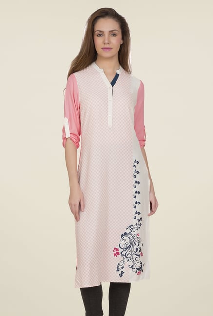 Desi Belle Pink Checks Kurti Desi Belle Pink Checks Kurti