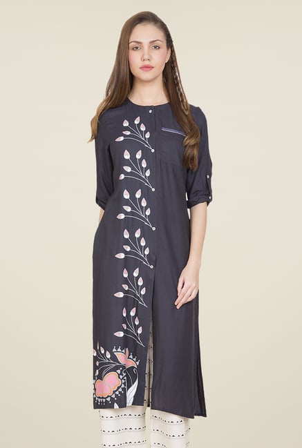 Desi Belle Navy Printed Kurti Desi Belle Navy Printed Kurti