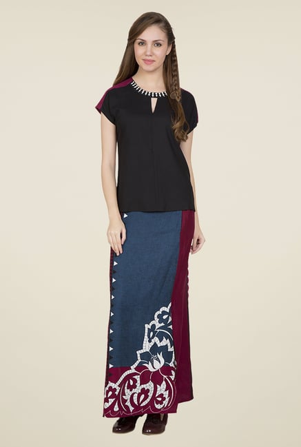 Desi Belle Black Solid Top Desi Belle Black Solid Top