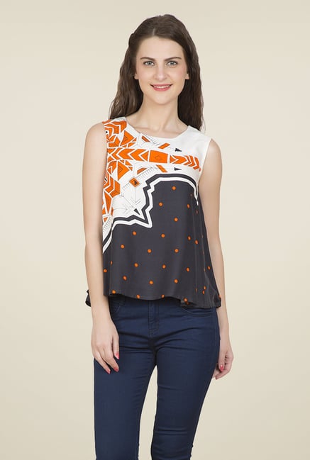 Desi Belle Multicolor Printed Top Desi Belle Multicolor Printed Top