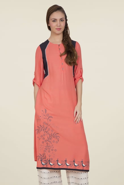 Desi Belle Coral Printed Kurti Desi Belle Coral Printed Kurti