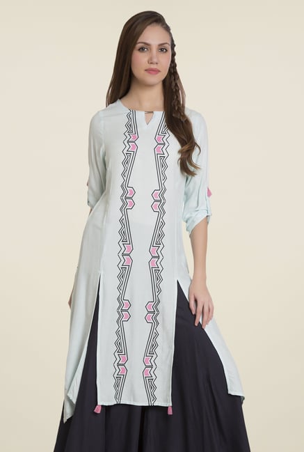 Desi Belle Green Printed Kurti Desi Belle Green Printed Kurti