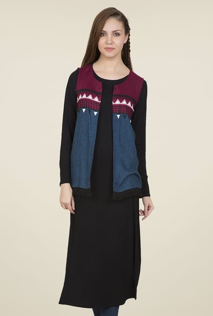 Desi Belle Black Solid Kurti Desi Belle Black Solid Kurti