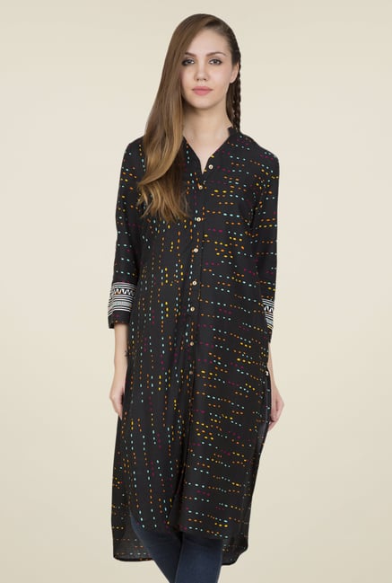 Desi Belle Black Printed Kurti Desi Belle Black Printed Kurti
