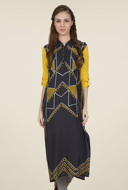 Desi Belle Black Printed Kurti Desi Belle Black Printed Kurti