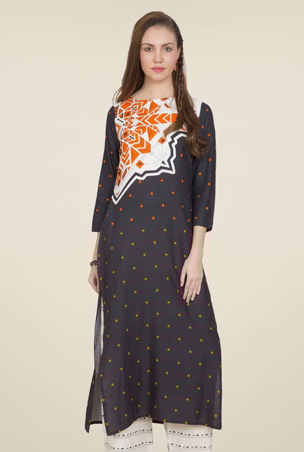 Desi Belle Black Printed Kurti Desi Belle Black Printed Kurti