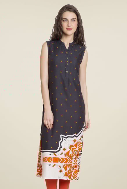 Desi Belle Black Printed Kurti Desi Belle Black Printed Kurti